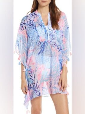 Lilly Pulitzer - Arline Cover-Up Blue,Pink, purple Printed Tunic